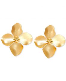 Zenzii Gold-Tone Painted Metal Flower Stud Earrings   Reviews - Earrings - Jewelry   Watches - Macy s at Macys